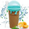 Tuzsocr Gobelet à slush en silicone - Gobelet à presser - Gobelet à glace - Pour pétrir des smoothies congelés - Pour l'été - Avec cuillère à paille - Pour délicieuses glaces slush (café)