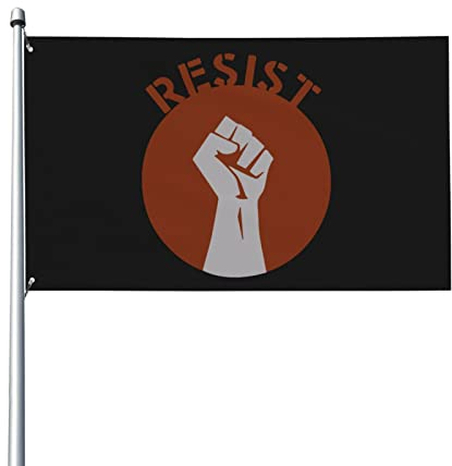 Bannerfahnen 90x150cm, Widerstandsfaust Widerstand Flagge Mit Ösen Lustige Saison Flagge Durable Dekoratives Banner, Für Partys, Bauernhaus