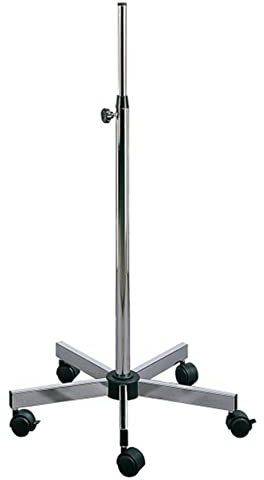 Stativ auf Rädern für Moretti Lampen, verstellbar von 85 bis 150 cm, symmetrischer Spektralstab mit schwerer Bodenfeder: 60 cm