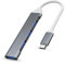 Hub USB C 3.0 Splitter 4 in 1 Mit 1 USB 3.0 und 3 USB 2.0 Ports - Kompatibel Mit MacBook Pro, Windows Laptops und Anderen Geräten Mit USB C - Grau