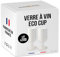 SPARKLERS CLUB Verres à Vin Réutilisables Eco Cup 12cl (18cl à ras bord) MADE IN FRANCE - Fabriqué en en Polypropylène, Verre Jetable et Réutilisable de Haute Qualité (Blanc, 200)