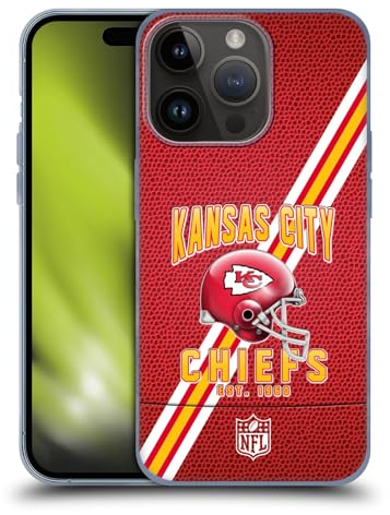Head Case Designs Offizielle NFL Football Streifen Kansas City Chiefs Logo Art Gelhülle [Militärischer Schutzgrad] Kompatibel Mit Apple iPhone 15 Pro Und Kompatibel Mit MagSafe