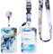 Porte Badge avec Cordon Tour de Cou, Lanyard Strap Neck avec Swivel Lobster Clasp, Porte Carte pour Bureau École, Carte de Bus (MABRE BLEU)