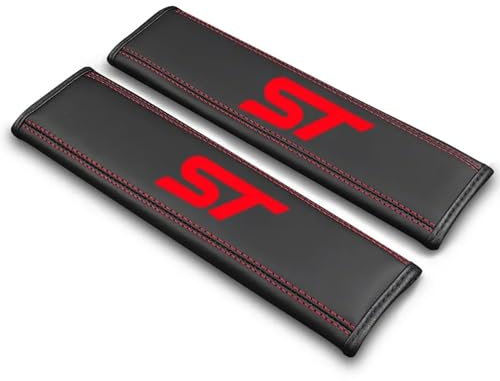 KAnduo 2 Stück Auto Gurtpolster Schulterpolster Sicherheitsgurt kompatibel mit für Ford STline ST Focus 2 3 Mondeo Ecosport Kuga Fiesta,B