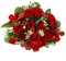 Flores artificiales, hortensias de seda, peonías, rosas, arreglos florales, centros de mesa para el hogar, tumbas, oficina, fiesta, decoración de boda (rojo brillante)