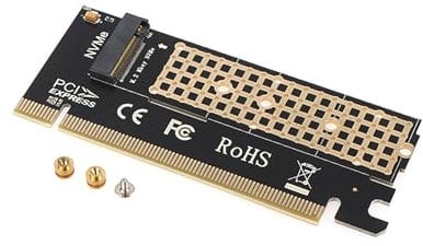KASFDBMO M.2 NVME To PCIE Adapter NVME SSD M.2 PCIE X1 X16 Expansion Card Computer Adapter Interfaces M.2 To PCIE Adapter Video Editing Tool
