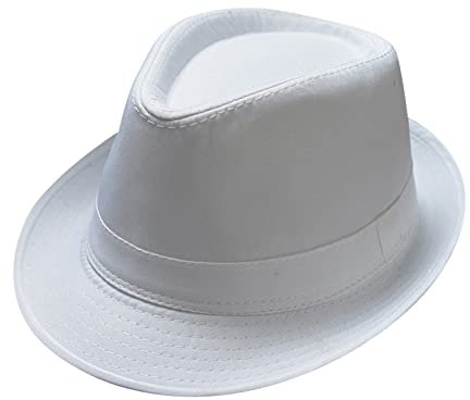 Regenhut Kinder Unisex- für Männer und Frauen im britischen Stil, einfarbig, Jazz-Hut, Sonnenhut Sonnenhut Junge 48 (White, One Size)