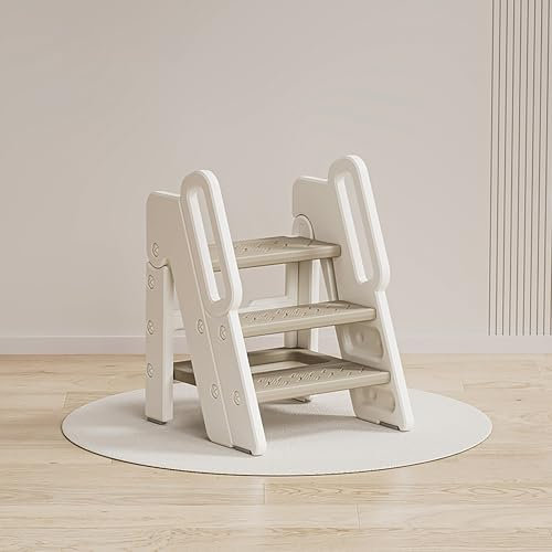 REBOTZ Lernturm für Kinder, Lernturm ab 2 Jahr, Learning Tower, Anti Kipp Schutz, lernturm Montessori, Faltbar, Multifunktional Learning Tower, Schemel für Kinder(Gray)