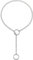 UYVPAER Slip Chain Choker Kette Damen Schlupfkette O-Ring Slip Chain Punk Gothic Y2K Lariat Y Halskette Pu Lederhalsband Halskette Aus Edelstahl 60Cm Länge