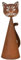 Rostikal Sgabello per recinzione con gatto – statuetta decorativa da giardino fatta a mano – elegante decorazione in metallo in stile rustico per gli amanti del giardino – di alta qualità e resistente
