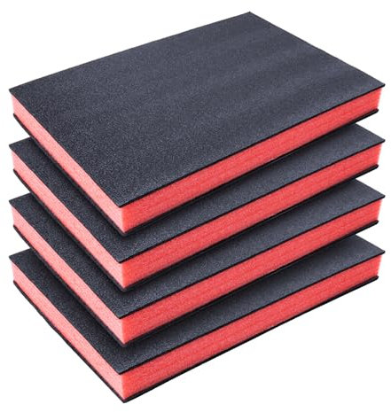 Werkzeugkasten, Schaumstoff-Organizer, 45,7 x 30,5 x 5,1 cm, Werkzeugkasten-Einsätze, Schattenschaum, Schublade, dicker Werkzeugeinsatz, Werkzeugkasten-Aufbewahrung (4 Stück)