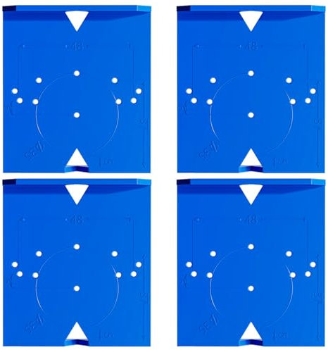 TorSor 4 Pack Concealed Hinge Jig Punch Locator Drill Guide Full Overlay Cabinet Door Hinges Hole Positioning Tool for Soft Opening Kitchen Cabinet Hinges Concealed Euro Soft-Close European Hinges