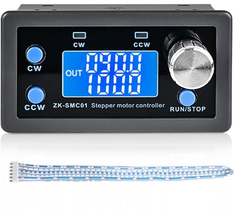 Schrittmotor Controller, DC 5-30V Schrittmotor für NEMA 17 23 Motor DC5-30V 4A Integrierte Platine einstellbare Vorwärts/Rückwärts-Impuls-Geschwindigkeits Winkel mit Display