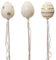 ETC dekorativer frühlingshafter Deko Stecker Oster-Stecker Garten-Stecker Osterei im 3-er Set ca. 15 x 12 x 60 cm in 2 verschiedenen Sets (3 x weiß mit Gold)