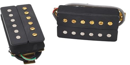 Vibrivio 6 Saiten Humbucking Pickup Set, Double Coil E-Gitarre Bridge Pickup mit Befestigungsschrauben und Federn, kompatibel mit E-Gitarre, Schwarz