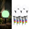 Lumiled Set 12x Solarlampe für außen Garten Kugelleuchte mit Erdspieß RGB Mehrfarbig ∅10 cm Dämmerungssensor Außenleuchte Wegeleuchte Stehleuchte Außenleuchte Wegeleuchte Stehleuchte IP44