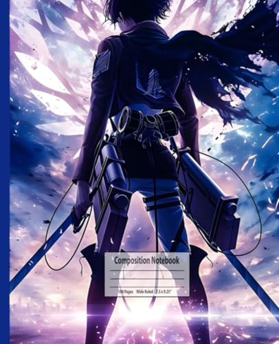 Composition Notebook: Anime Warrior, Wide Ruled, 7.5 x 9.25 inches, 100 Pages – Perfect for Fans, School, and Creative Writing
