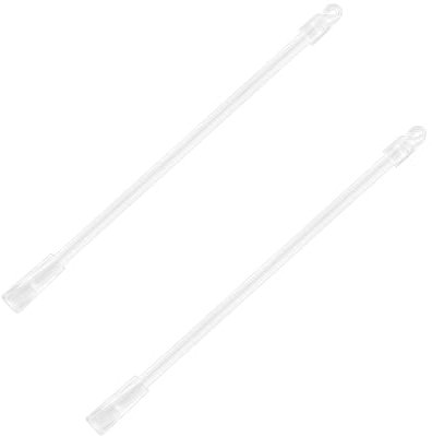 Bojueshaw 2Pack Clear Blind Control Wands,Acrylic Curtain Pull Sticks,12 Inch Replacement Rods for Vertical Blinds with Hooks & Grip