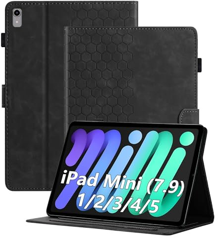 Cicili Coque pour iPad Mini 5 4 3 2 1, Étui pour iPad Mini 7,9 Pouces, avec Fine Folio Protecteur Tablette Housse de Protection en Cuir PU avec Support, Noir