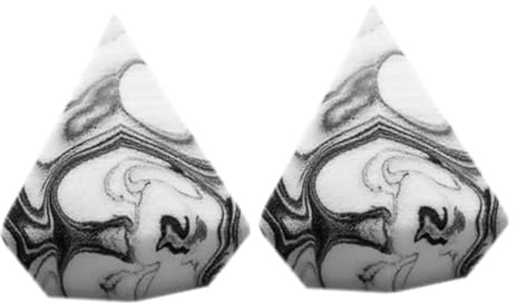 FOMIYES Waschbare Kosmetikpuderquasten mit Spezieller Form 2 Stück aus Latexfreiem Material und Spitzem Ende zum Einfachen Verblenden Zufällige Farbe für Flüssiges Make Up und Foundation