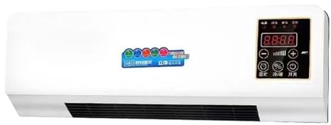Ventilateur Climatiseur Murale - Chauffage Électrique Murale 2 en 1 - Appareil à Vent Silencieux Gain de Place Pour Séjour Chambre et Petits Espaces