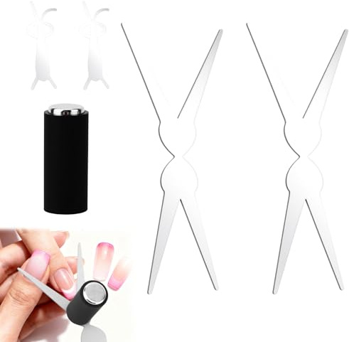 Cat Eye Nail Magnet Tool Set, Cateye Magnetic Pen with Scissor & Rabbit Shapes for Cat Eye Gel Polish Home Salon Studio Nail Art Design