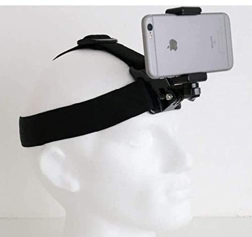 Designo Head Helmet Strap Band Mount Holder for Mobile Phone to use as Action Cameras Fits Universal iPhone Samsung Sony Huawei HTC Nokia Asus Lenovo