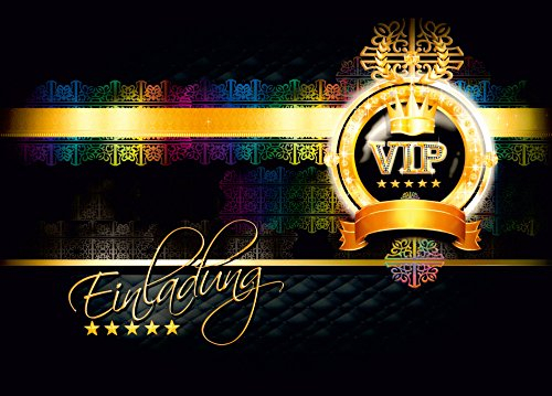 Deko-Schulze VIP Einladungskarten - Postkarten Einladung zur VIP Party - VIP Geburtstag Erwachsene / Jugendliche - Einladungskarten ausgefallen (20 Stück)