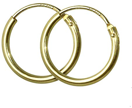 NKlaus PAAR HERREN Creolen ECHT GOLD 333er Ohrring Ohrschmuck Ohrhänger 13 mm 3752