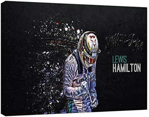 artsprints Formula 1 Lewis Hamilton Still I Rise Fotodruck auf gerahmter Leinwand, 30,5 x 20,3 cm, 18 mm Tiefe
