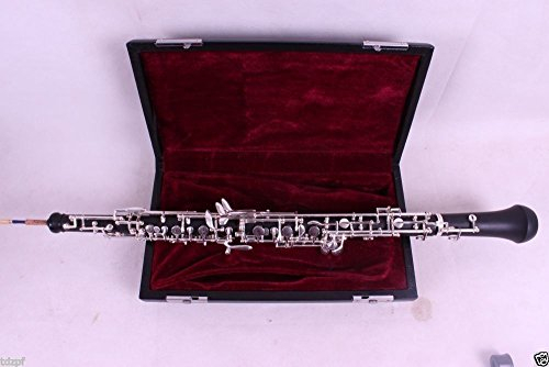 Yinfente Professioneller Oboe-C-Schlüssel links F Resonanz halbautomatisch Ebenholz/Palisander Oboe Koffer + Oboe Teile (Ebonit)