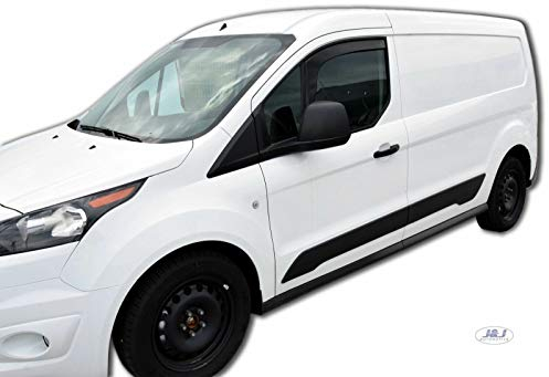 J&J AUTOMOTIVE | Windabweiser Passend Für Transit Connect 2014-2022, Heko Regenabweiser, Getönt, Set 2-Teilig, Vorne, Aerodynamisch