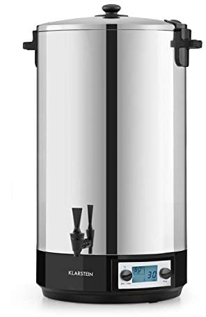 Klarstein KonfiStar 60 Digital - Stérilisateur automatique, Distributeur de boissons chaudes, 60 Litres, 2500 Watt, 30-100 °C, Minuterie, fonction réchauffage, acier inoxydable poli