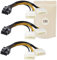 X3 Kabel Molex 8 Kiefer weiblich bis 2X 4 Pin männliche Kabel PCI Express 18 cm Pin Powerblatt für Grafikkarte 8Pin 4Pin-Adaptive französische Marke