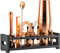 Soing Ensemble shaker à cocktail 24 pièces, parfait pour mélanger les boissons, outils de bar en acier inoxydable avec support, sac de transport en velours et cartes de recettes incluses (cuivre rose)
