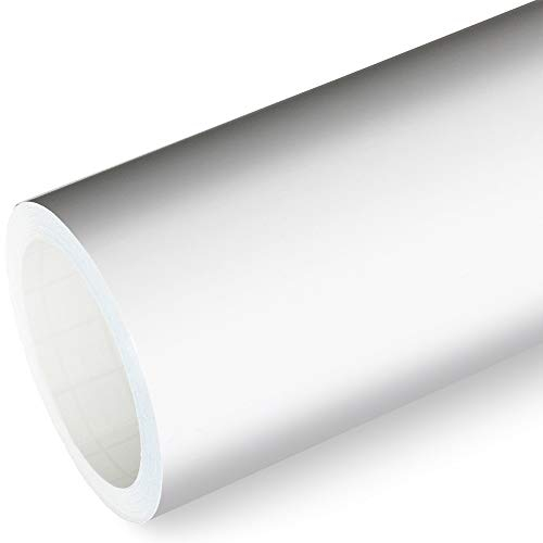 Actinium® Klebefolie 9€/m² Weiss Matt | 5m x 0,31m selbstklebende matte Folie | Möbelfolie selbstklebend Küchenfolie Plotterfolie