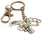 Miniature Replica Gun & Knuckle Duster Keyring Bag Charm Keychain Gangsta' Gangster Gift Valentine's Day Birthday Gift in a Velvet Gift Bag
