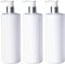 Taylor & Smyth 3 x 500ML PET PUMP DISPENSER BOTTLE MRS HINCH STYLE BATHROOM KITCHEN SHAMPOO CONDITIONER CONDITIONER WHITE CHROME