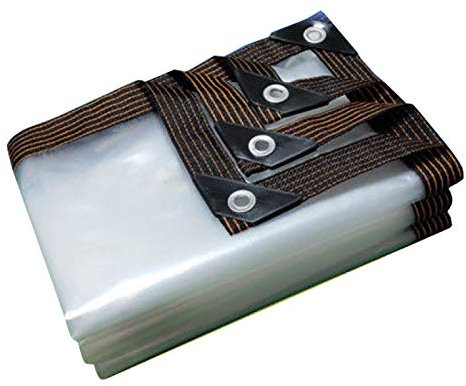 Bâche de Protection PE, Couverture Étanche Bâche armée Transparente Étanche et Indéchirable avec Oeillets, pour Mobilier de Jardin, Bois, Piscine et Voiture, renforcée en plastique PVC (Size : 3×4m)