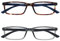 OPULIZE See-Brille Blaulichtfilter 2er Pack Schmal Rahmen Federscharniere Verbessern Den Schlaf Computerbrille Gaming Entspiegelt Braun Grau Herren Damen BB9-27 +0.00