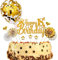 ENYACOS Cake Topper Happy Birthday 18, Glitzer Tortendeko Geburtstag, Kuchendeko Jungen, Gold Herzen Deko (18 Gold)