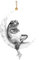 Xmiral Weihnachten Anhänger Christbaumschmuck Tieranhänger Kleine Ornamente für Schrank ktüren und Fenster (Mond Frosch, 8.5 × 8.5 cm)