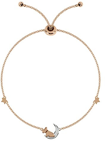 RADLEY Ladies 18ct Rose Gold Plated Sterling Silver Dog On 'moon & stars' Bracelet RYJ3129S