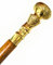 NAUTICAL GIFT STORE Vintage Messinggriff viktorianischer Knauf Faltbarer Holzstock Gehstock Gehstock Golden, 37