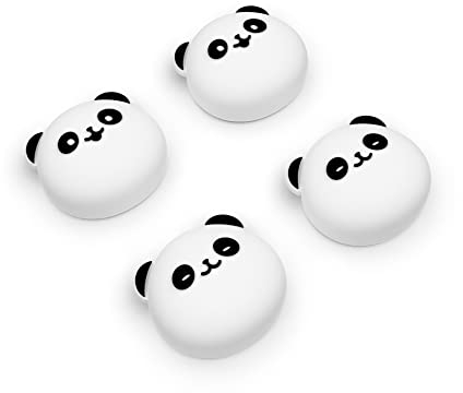 PlayVital Joystick Caps Kappen für Nintendo Switch/OLED/Lite,Stick Caps Kappen Aufsätze Silikon Analog Controller Joy Con Stick Kappen für Switch & Switch Lite & Switch OLED(Molliger Panda)