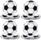 16Pcs 9Inch Football Paper Plates Party Decorations Disposable,White GOAL World Cup Soccer Design Platess,White Football Soccer Plates for Sport Game,Kids Holiday,Football Fans party Decoration
