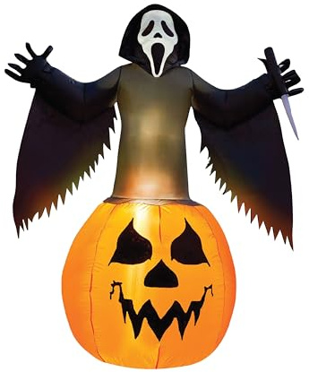 Fun World 1,8 m Ghost Face aufblasbar Offiziell lizenziert