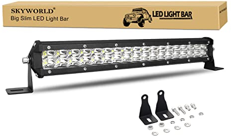 SKYWORLD 15 Zoll 38CM 108W Slim Led Arbeitsscheinwerfer Bar 12V 24V Spot Zusatzscheinwerfer Auto Scheinwerfer Wasserdicht LED bar für 4x4 Offroad Traktor ATV UTV SUV LKW Lightbar