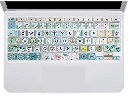 WSLUCKO Silicon Keyboard Cover for Lenovo Chromebook C330 11.6 2019/2018 /Flex 11 / N20 N21 N22 N23 100e 300e 500e 11.6/ N42 N42-20 14 inch,Garland