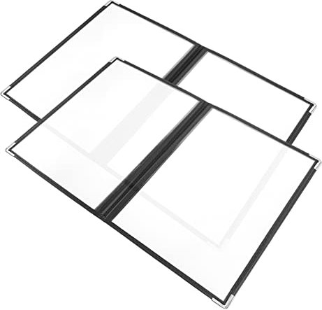 NUOBESTY 2stücke Pvc Transparent Ordnerhülle Menüordner Menühülle Planerhülle Menüschutz Handbuchordnerhülle Planerordner Restaurantbedarf Speisekartenumschlag